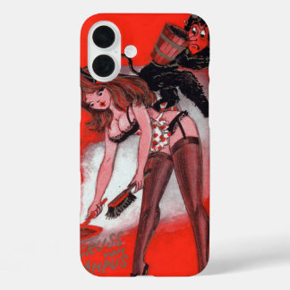 Beauty and the Krampus Vintage Xmas Christmas iPhone 16 Plus Case