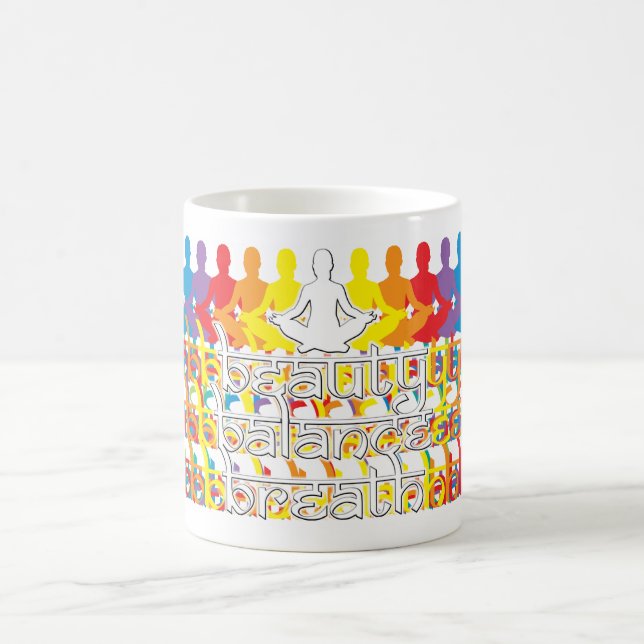 Beauty Balance Breath Rainbow Intentions Coffee Mug (Center)