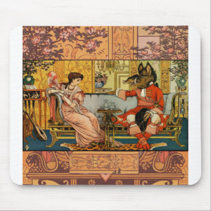 Beauty Beast Classic Art Illustration Mouse Mat