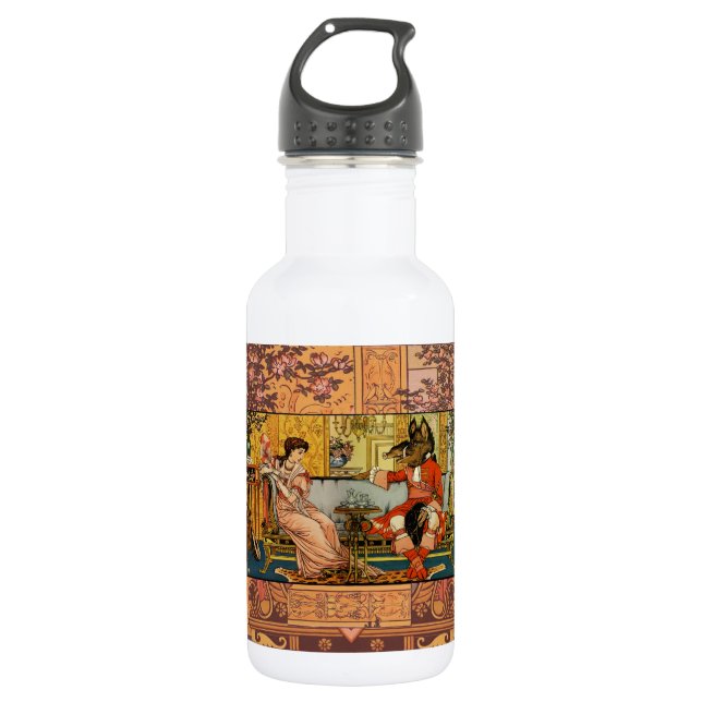 Beauty Beast Classic Fairy Tale Characters 532 Ml Water Bottle (Front)