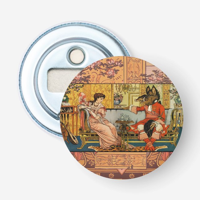 Beauty Beast Classic Fairy Tale Characters Bottle Opener (Front)