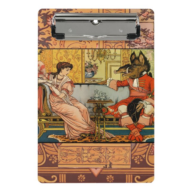 Beauty Beast Classic Fairy Tale Characters Mini Clipboard (Front)