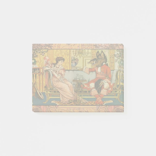 Beauty Beast Classic Fairy Tale Characters Post-it Notes (Front)