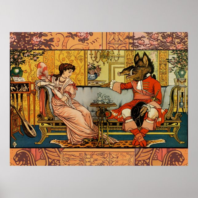 Beauty Beast Classic Fairy Tale Characters Poster (Front)