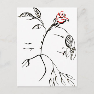 Beauty & Beast Rose Postcard