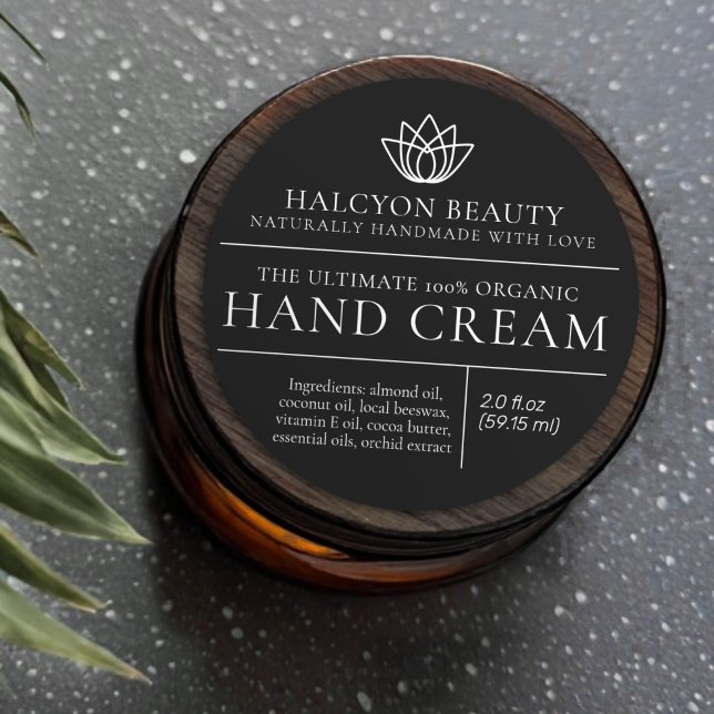 Beauty black white product ingredient label (Creator Uploaded)