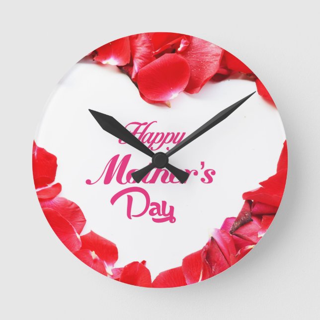 Beauty Bloom flower Round Clock (Front)