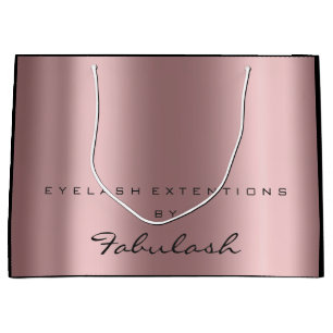 Beauty Blush Makeup Minimal Bridal Rose Eggplant Large Gift Bag