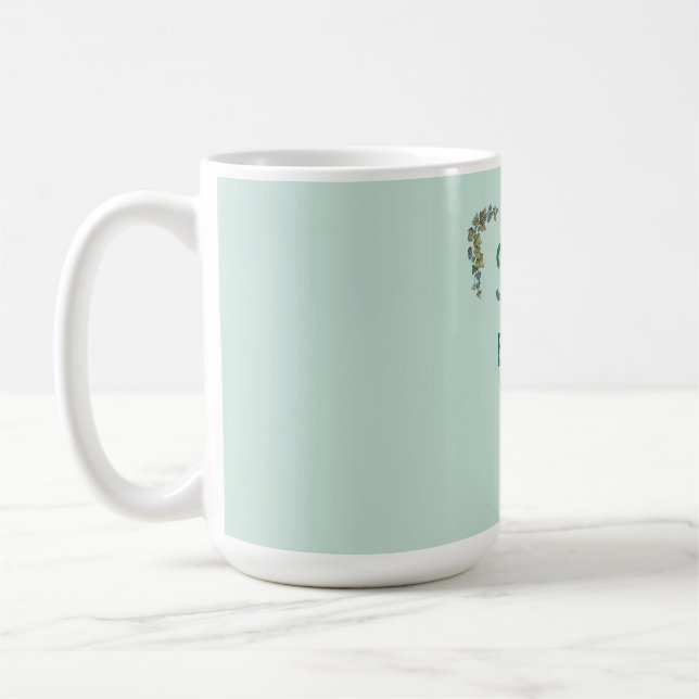 Beauty Botanical Typography Coffee Mug (Left)