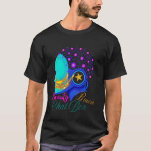 Beauty Brain And Chat Box AI With Science Fusion E T-Shirt