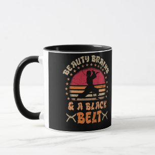 Beauty Brains And A Black Belt Karate Girl Mug