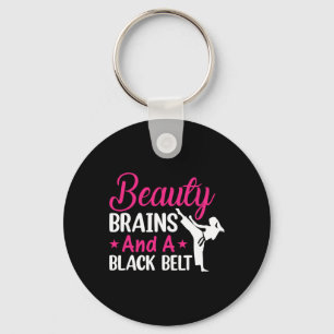 Beauty Brains And A Black Belt Martial Arts Cute K Key Ring