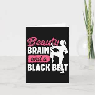 Beauty Brains And A Black Belt Martial Arts Karate Card