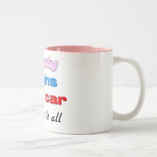 Beauty Brains Fast Car mug