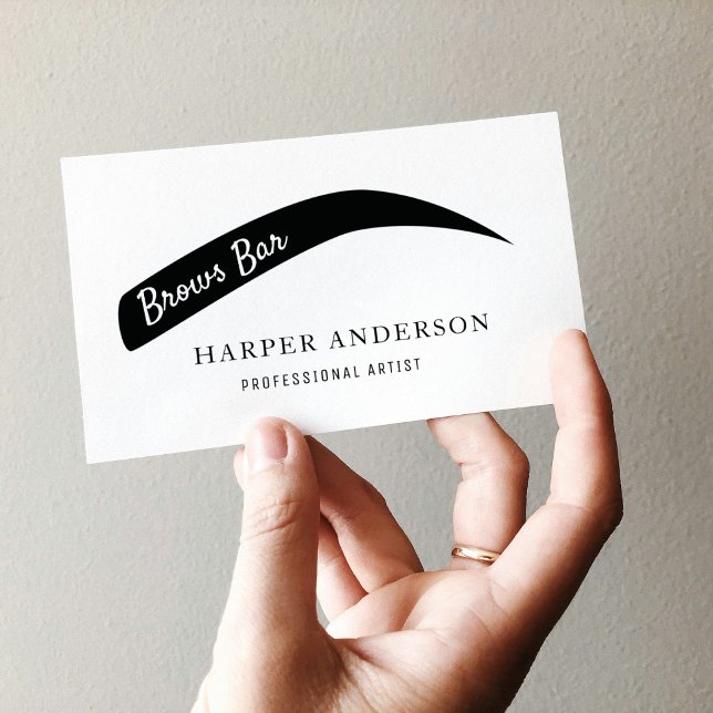 Beauty Brows Bar Professional Artist Business Card (Creator Uploaded)