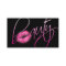 Beauty Business Card Pink Glossy Lips Black