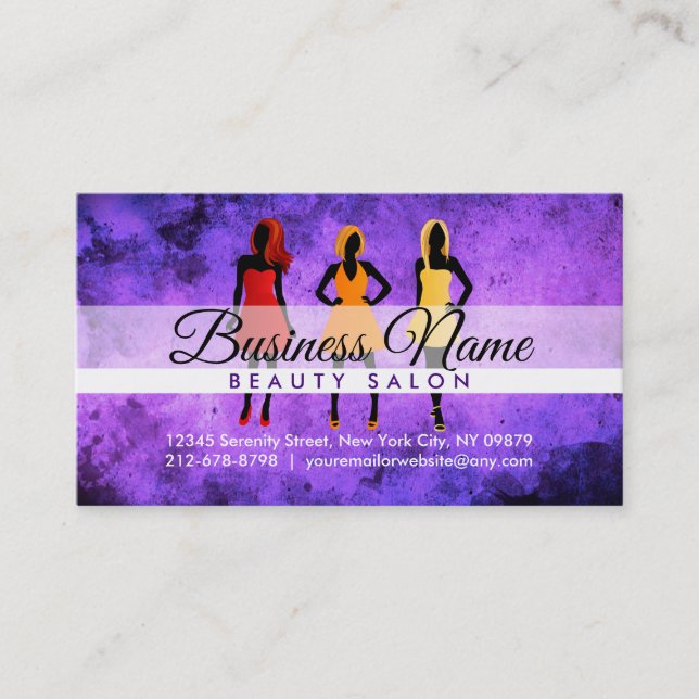 Beauty Business Cards with slogan (Front)