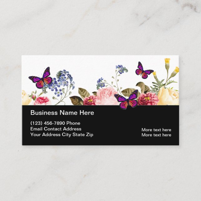 Beauty Butterflies Nature Inspired Business Card (Front)