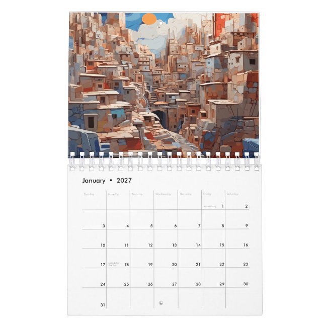 Beauty Calendar of year 2026 (Jan 2027)