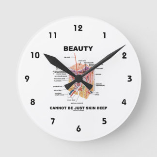 Beauty Cannot Be Just Skin Deep (Skin Layers) Round Clock