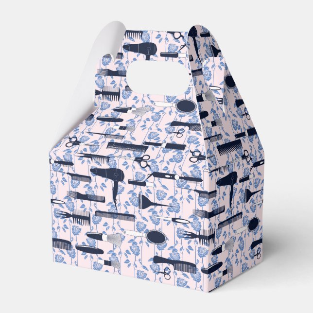 Beauty Care Blue Rose Pattern Favour Box (Front Side)