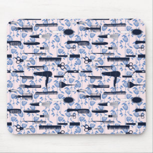 Beauty Care Blue Rose Pattern Mouse Mat