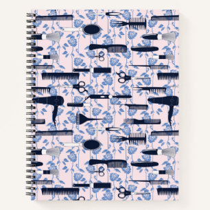 Beauty Care Blue Rose Pattern Notebook