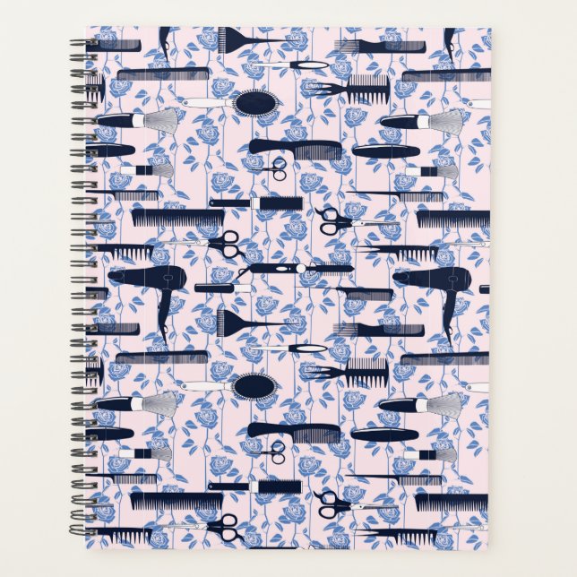 Beauty Care Blue Rose Pattern Planner (Front)