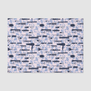 Beauty Care Blue Rose Pattern Tissue Paper