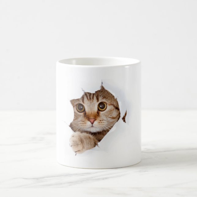 beauty cat coffe mug -grumpy kitty  (Center)