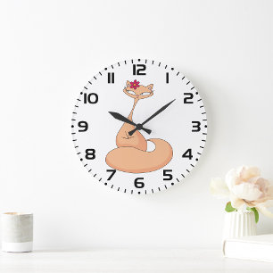 Beauty Cat Looking Beautiful Large Clock