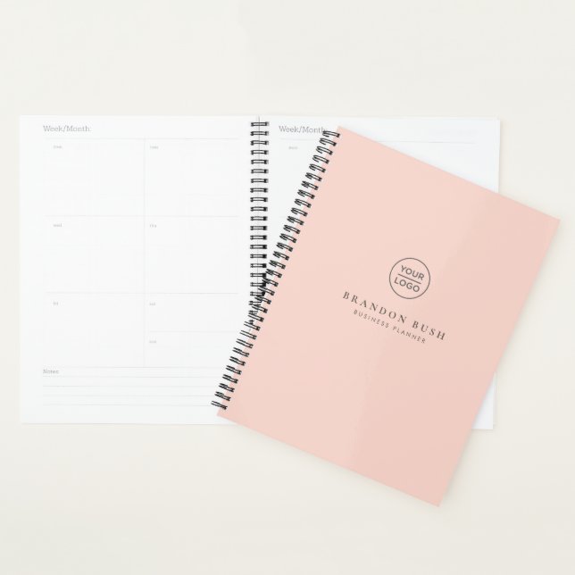 Beauty chic golden hour pink Logo Business Planner (Display)