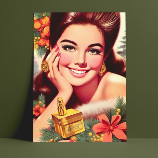 Beauty Christmas Woman Postcard (Creator Uploaded)