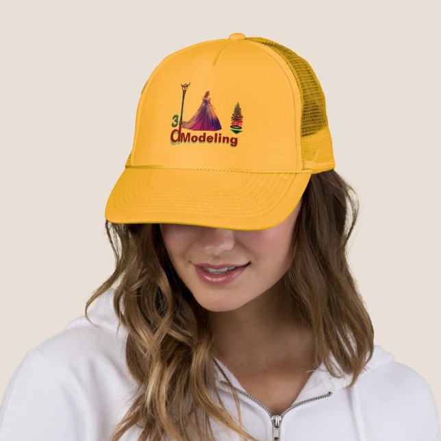 Beauty Cinderella 3D Modelling -  Trucker Hat (In Situ)