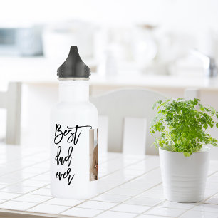 Beauty Collage Photo Best Dad Ever Gift 532 Ml Water Bottle