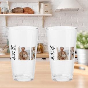 Beauty Collage Photo Best Dad Ever Gift Glass