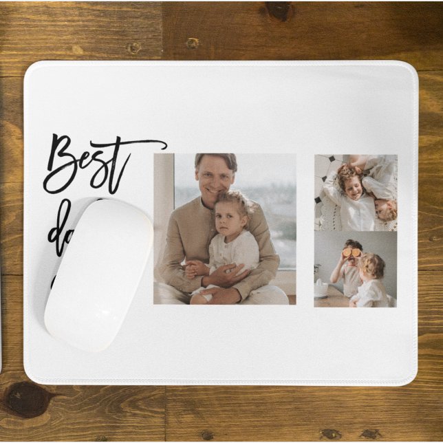 Beauty Collage Photo Best Dad Ever Gift Mouse Mat (Creator Uploaded)