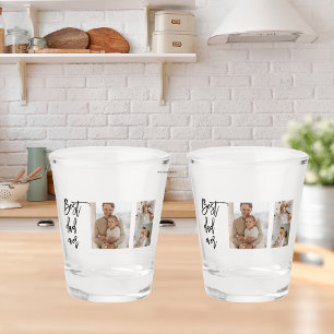 Beauty Collage Photo Best Dad Ever Gift Shot Glass