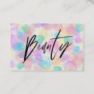 *~* BEAUTY Colourful Rainbow Modern Abstract Paste Business Card