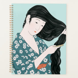 Beauty Combing her Hair 1920 by Hashiguchi Goyo Planner