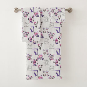 Beauty Comes From The Inside Pattern Bath Towel Set