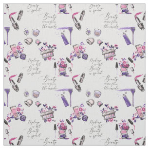Beauty Comes From The Inside Pattern Fabric