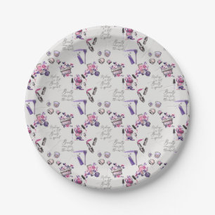 Beauty Comes From The Inside Pattern Paper Plate