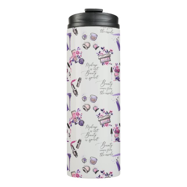 Beauty Comes From The Inside Pattern Thermal Tumbler (Front)
