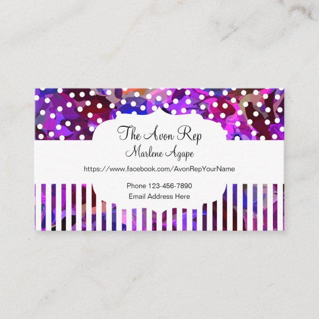 Beauty Cosmetics Franchise Rep Business Card (Front)