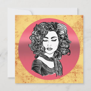 Beauty curly hair card
