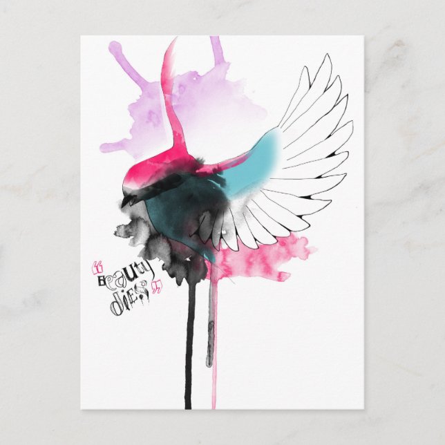 beauty dies postcard (Front)