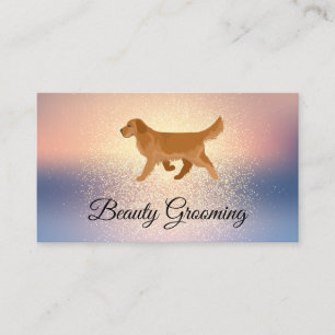 Beauty Dog Groomer Dog Running Business Card