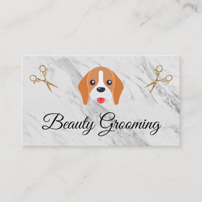 Beauty Dog Groomer Elite Shears Business Card (Front)