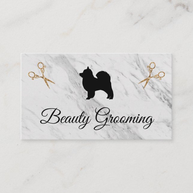 Beauty Dog Groomer Elite Shears Business Card (Front)